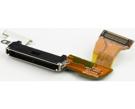 ConsolePlug  CP21095 System Connector, Charge Port with Signal Flex Cable for Black iPhone 3G